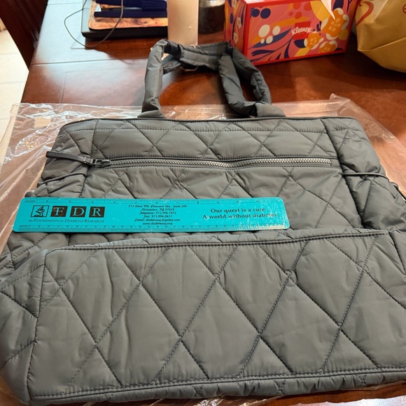 Vera Bradley Dark Slate Quilted Tote - Picture 4 of 6